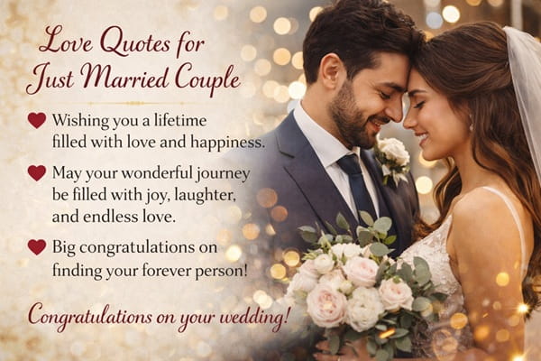 Love Quotes for Just Married Couple