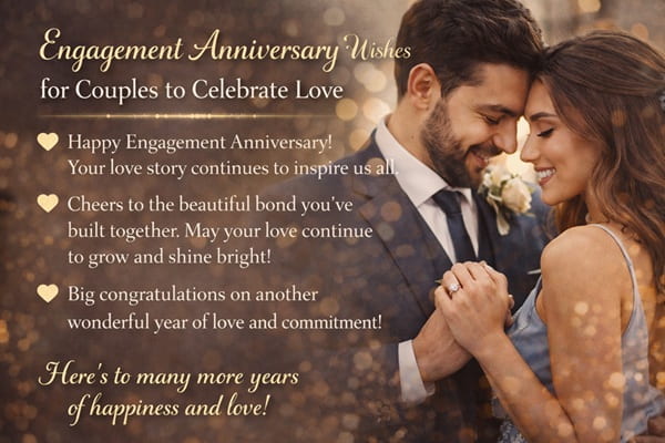 Engagement Anniversary Wishes for Couples to Celebrate Love