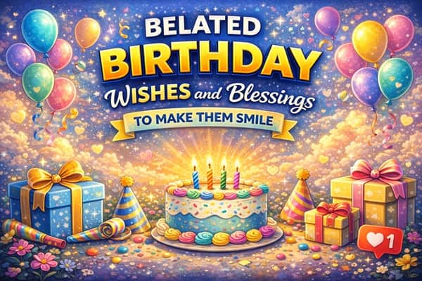 Belated Birthday Wishes and Blessings to Make Them Smile