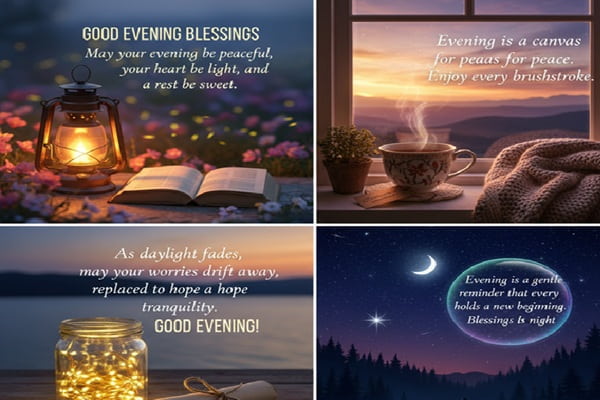 Beautiful Good Evening Blessings, Quotes, and Messages