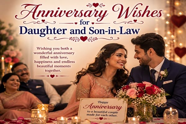 Short Anniversary Wishes for Daughter and Son-in-Law