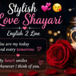 Stylish 💕 Shayari Pyaar ❤ English 2 Line