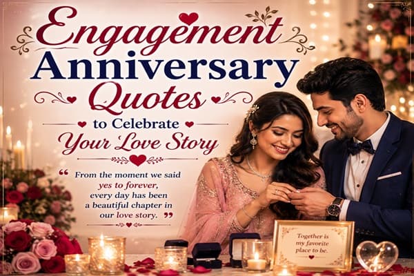 Short Engagement Anniversary Quotes for Captions