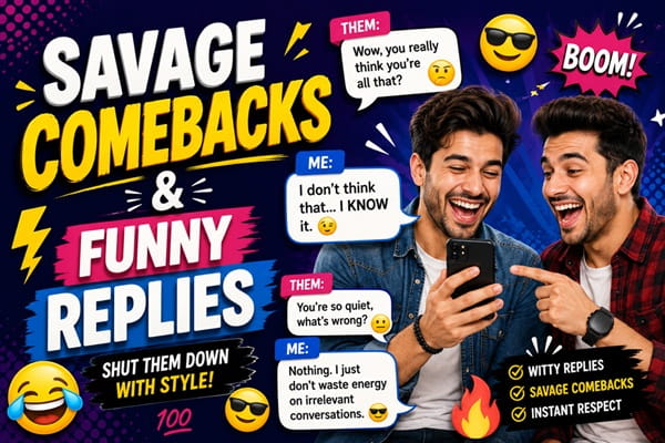 Savage Comebacks and Funny Replies