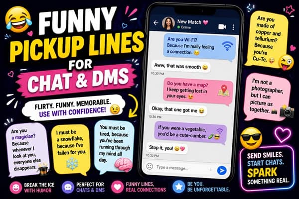 Funny Pickup Lines for Chat and DMs