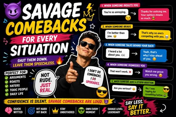 Savage Comebacks for Every Situation