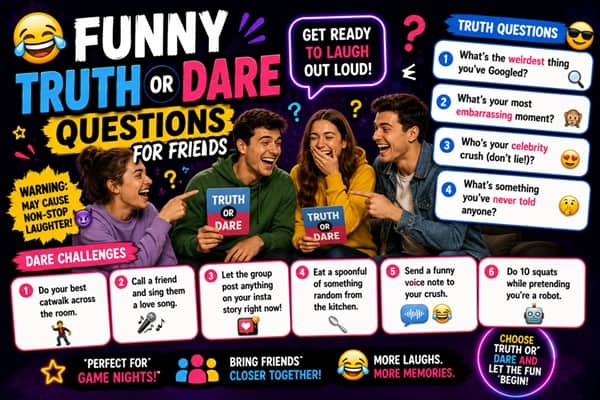 Funny Truth or Dare Questions for Friends