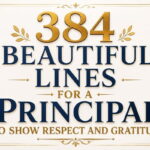 Beautiful Lines for a Principal