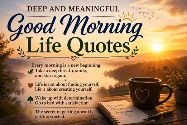 Deep and Meaningful Good Morning Life Quotes