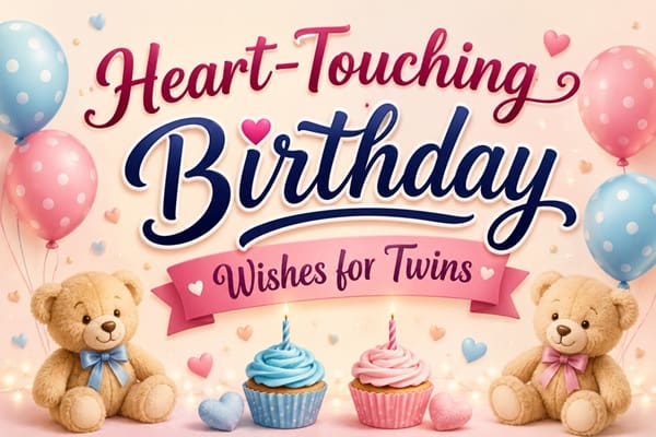 Heart Touching Birthday Wishes for Twins