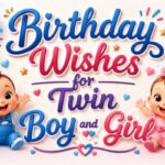 Birthday Wishes for Twin Boy and Girl