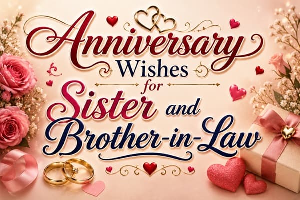 Anniversary Wishes for Sister and Brother in Law