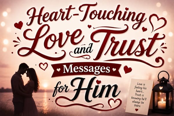 Heart Touching Love and Trust Messages for Him