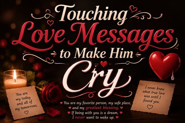 Touching Love Messages to Make Him Cry
