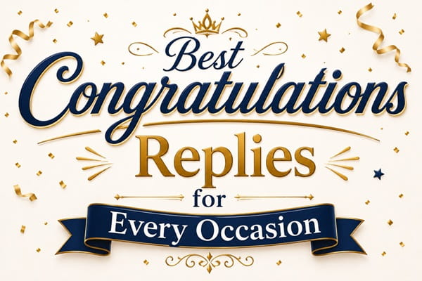 Best Congratulations Replies for Every Occasion