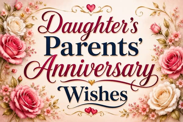 Daughter's Parents' Anniversary Wishes