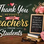 Thank You Messages for Teachers From Students