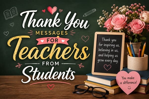 Thank You Messages for Teachers From Students