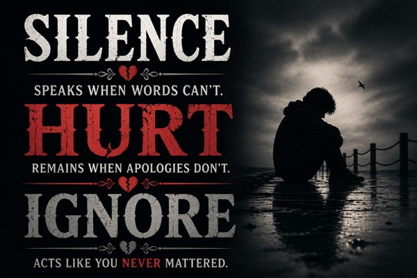 Silence Hurt Ignore Quotes