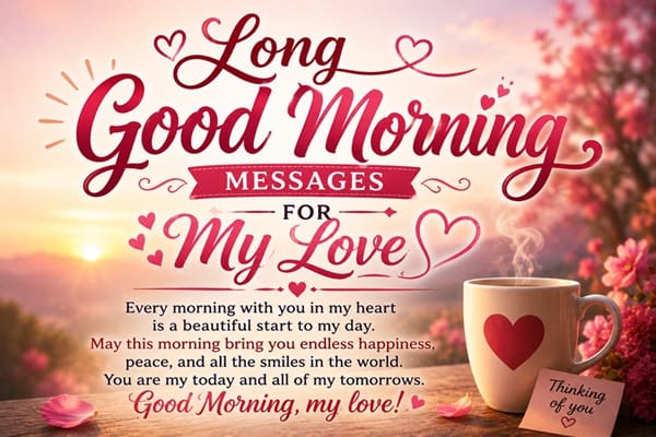 Long Good Morning Messages for My Love