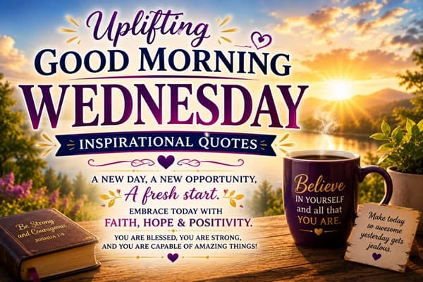 Uplifting Good Morning Wednesday Inspirational Quotes
