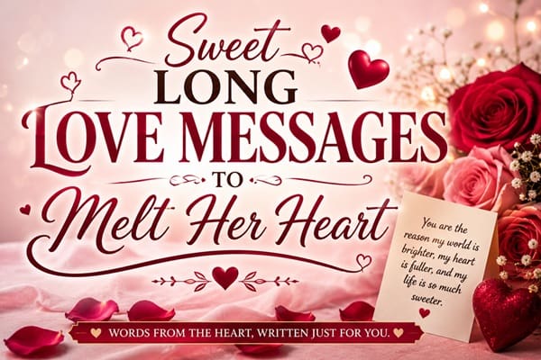 Sweet Long Love Messages to Melt Her Heart