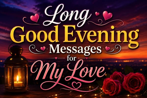 Long Good Evening Messages for My Love