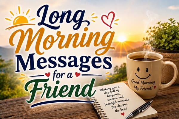 Long Morning Messages for a Friend