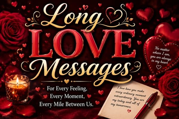Long Love Messages for Him or Her