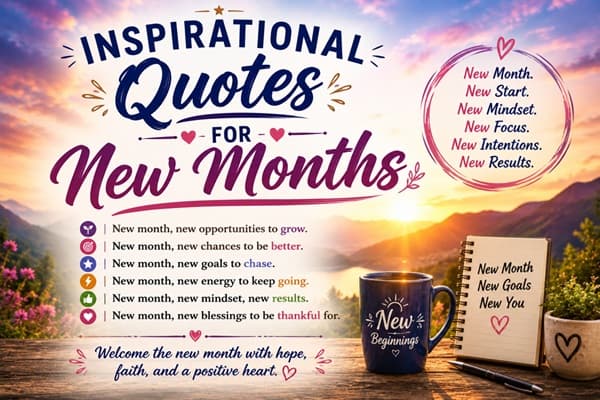 Inspirational Quotes for New Months