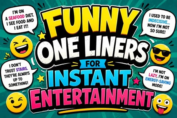 Funny One Liners for Instant Entertainment