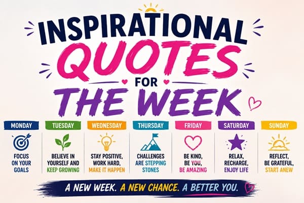 Inspirational Quotes for the Week