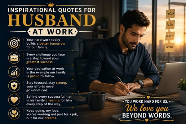 Inspirational Quotes for Husband at Work