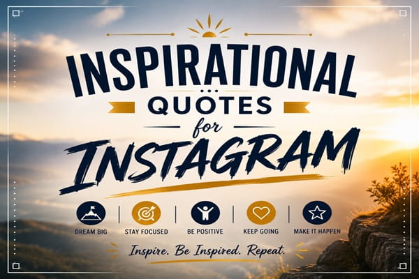 Inspirational Quotes for Instagram Post