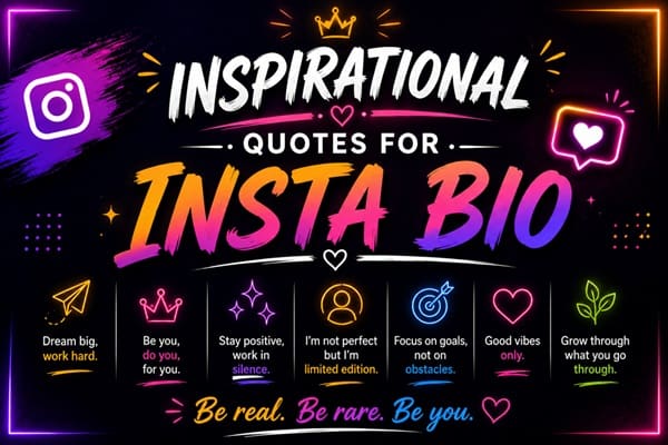 Inspirational Quotes for Insta Bio